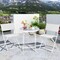 3-Piece Patio Bistro Set Folding Table and 2 Chairs Balcony Outdoor Furniture